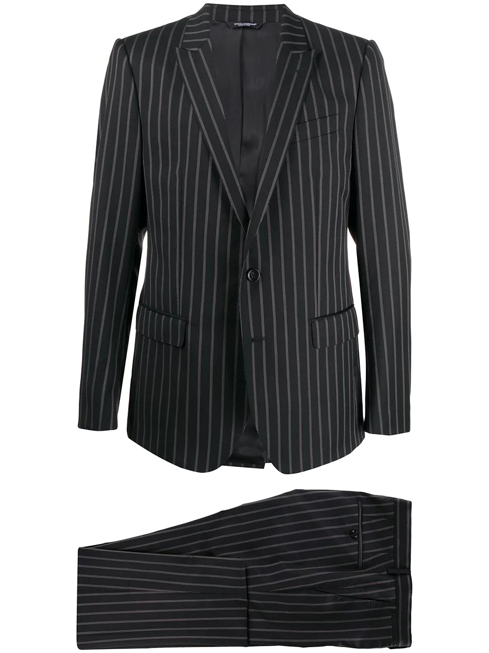 pinstriped tailored suit - 1