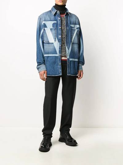 Valentino VLOGO-print denim jacket outlook