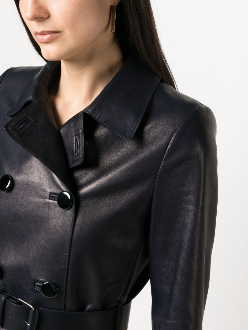x 10 Corso Como leather trench coat 5