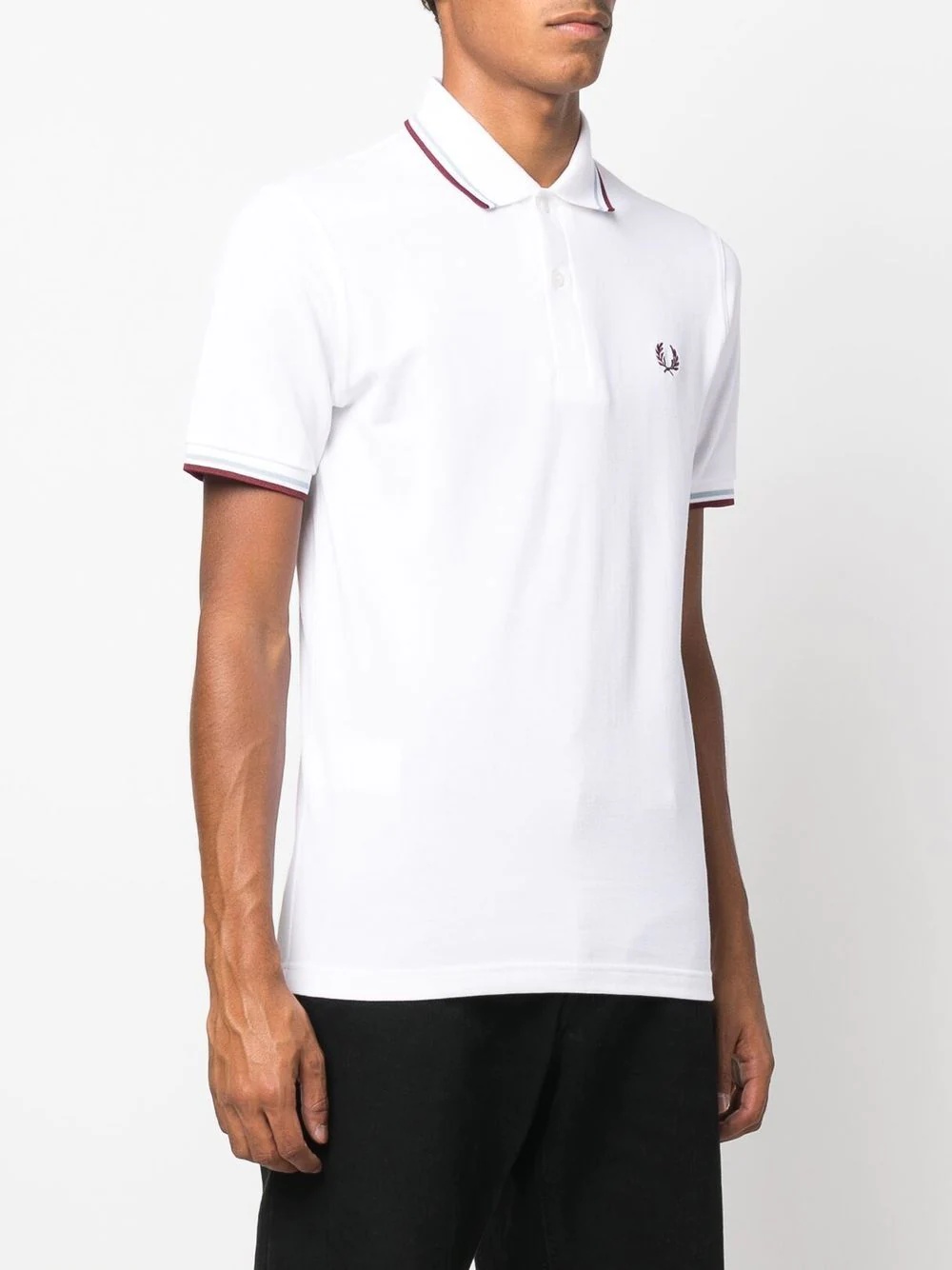 embroidered-logo polo shirt - 3