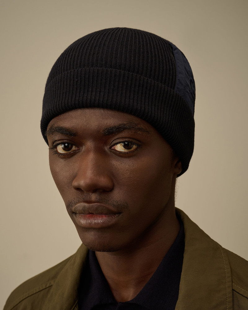 C.P. Company Extrafine Merino Wool Zip Pocket Beanie outlook