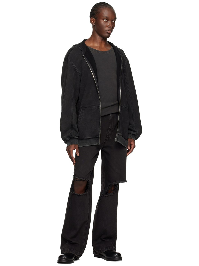 We11done Black Studded Hoodie outlook