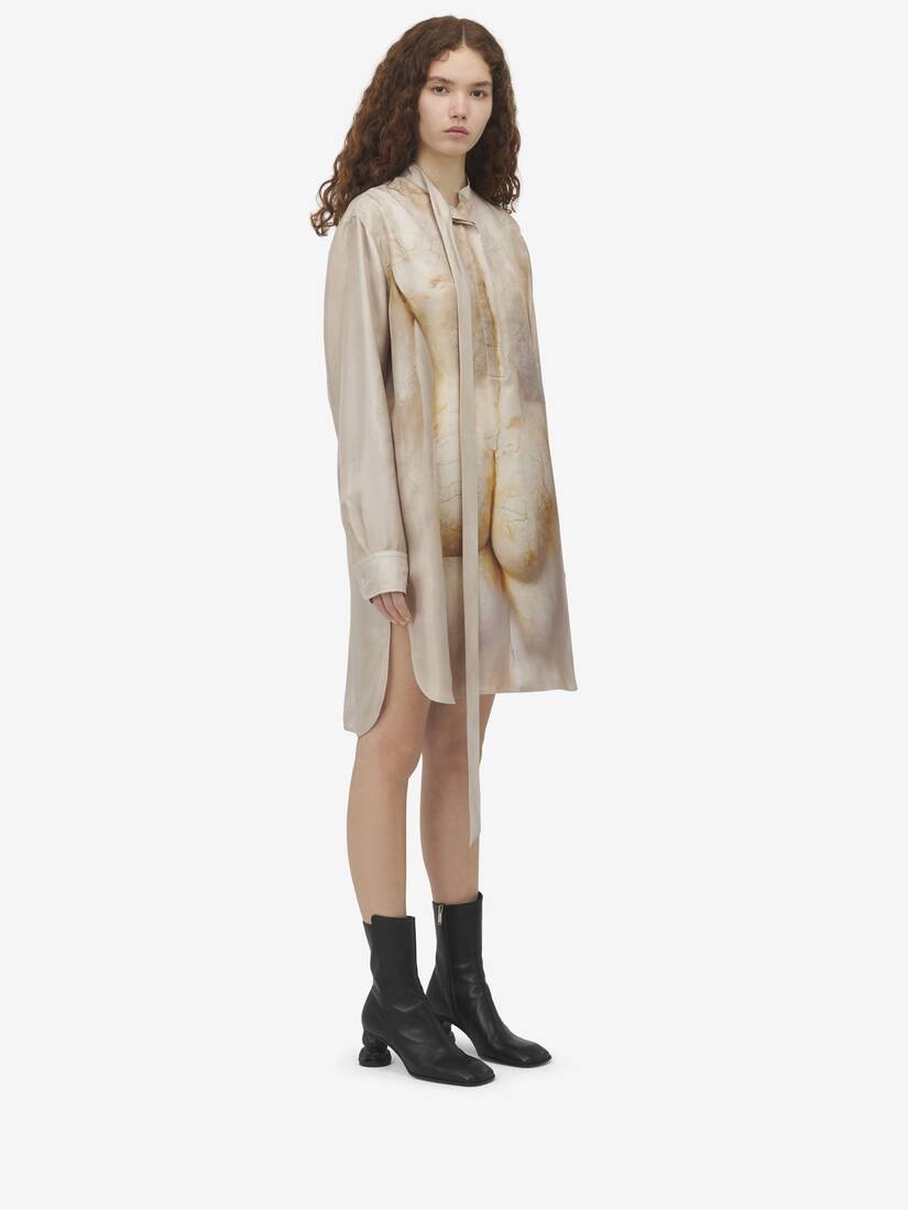 Sculpted Bum Mini Shirt Dress - 3