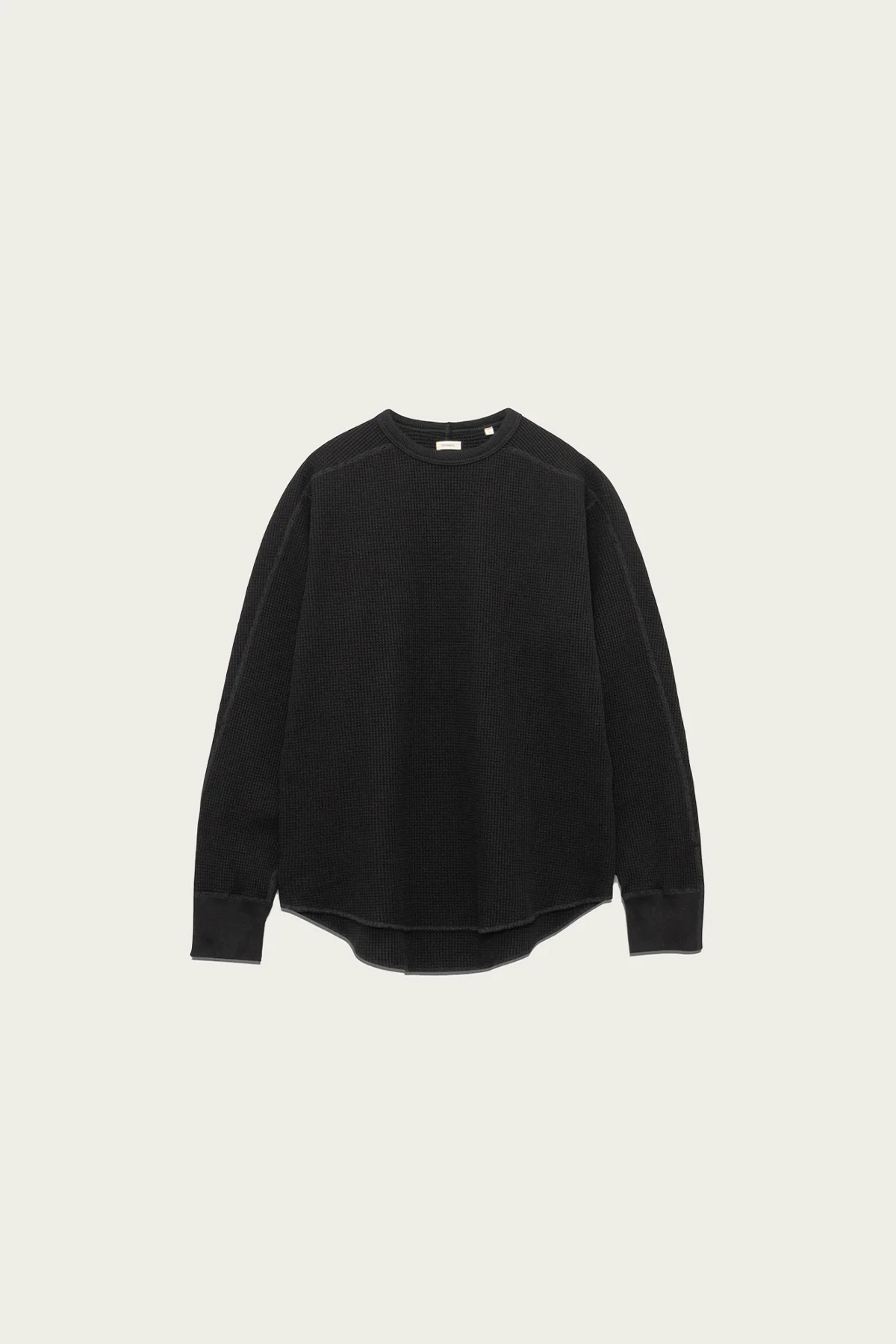 Crew Neck Thermal Sweat - Black - 1