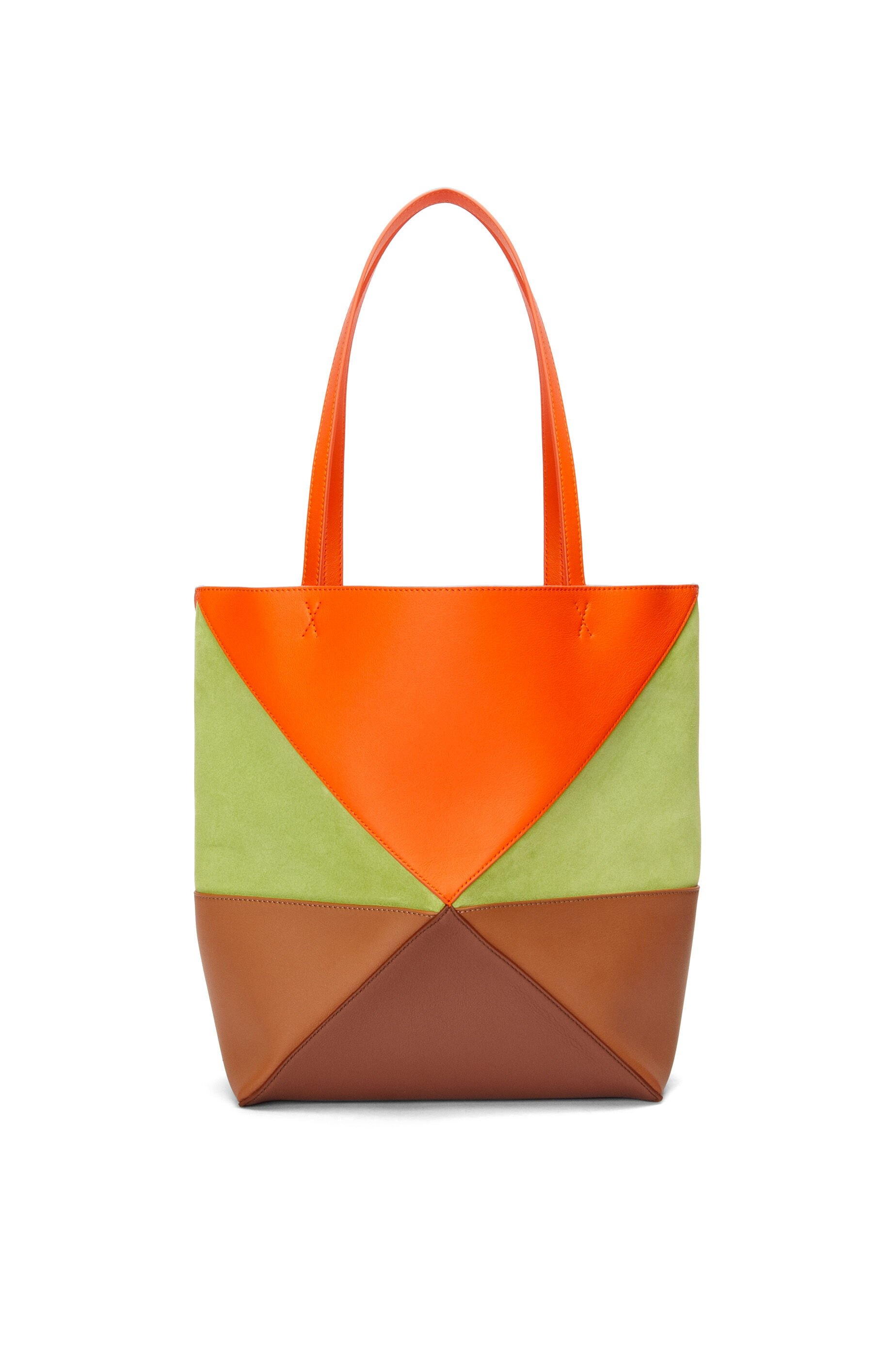 Medium Puzzle Fold tote in calfskin and suede - 7
