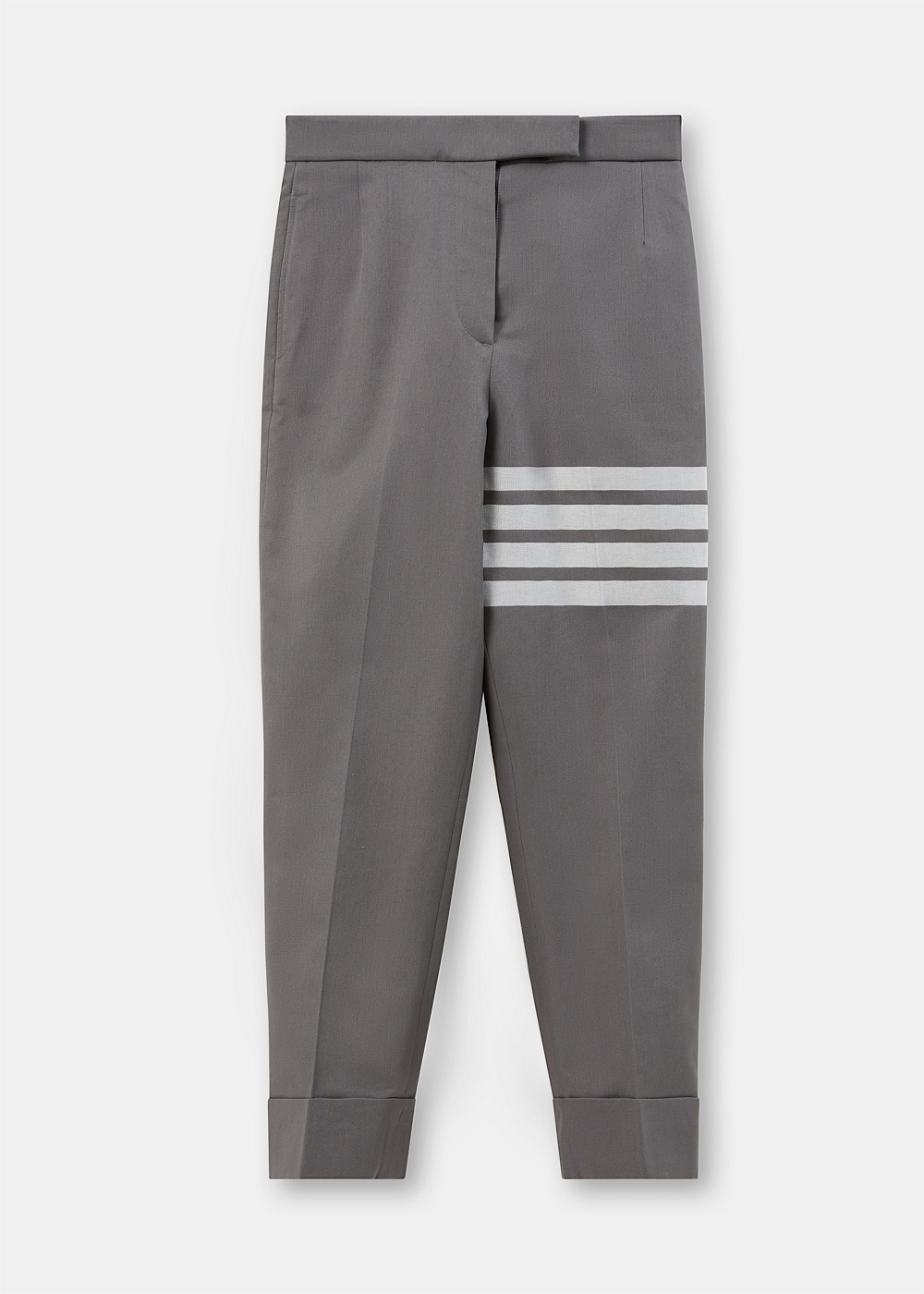 Grey 4-Bar Backstrap Trousers - 1