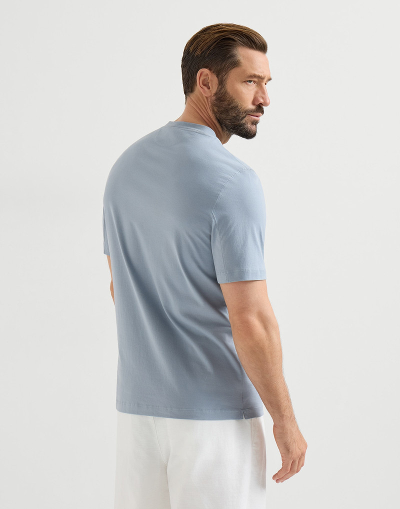 Brunello Cucinelli Cotton jersey crew neck T-shirt with logo outlook