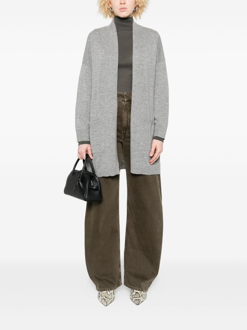 Allude patch-pocket open-front cardigan outlook