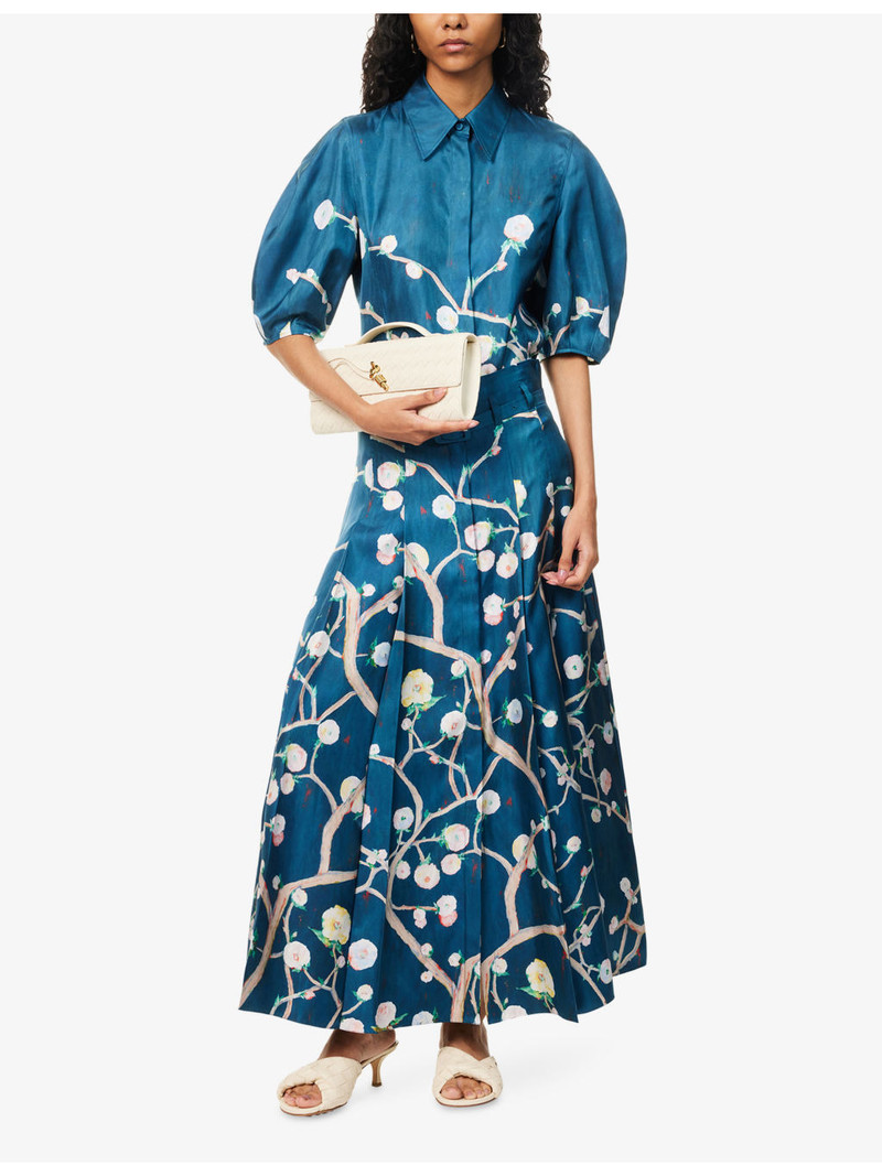 GABRIELA HEARST Sansi Floral Silk Shirt outlook