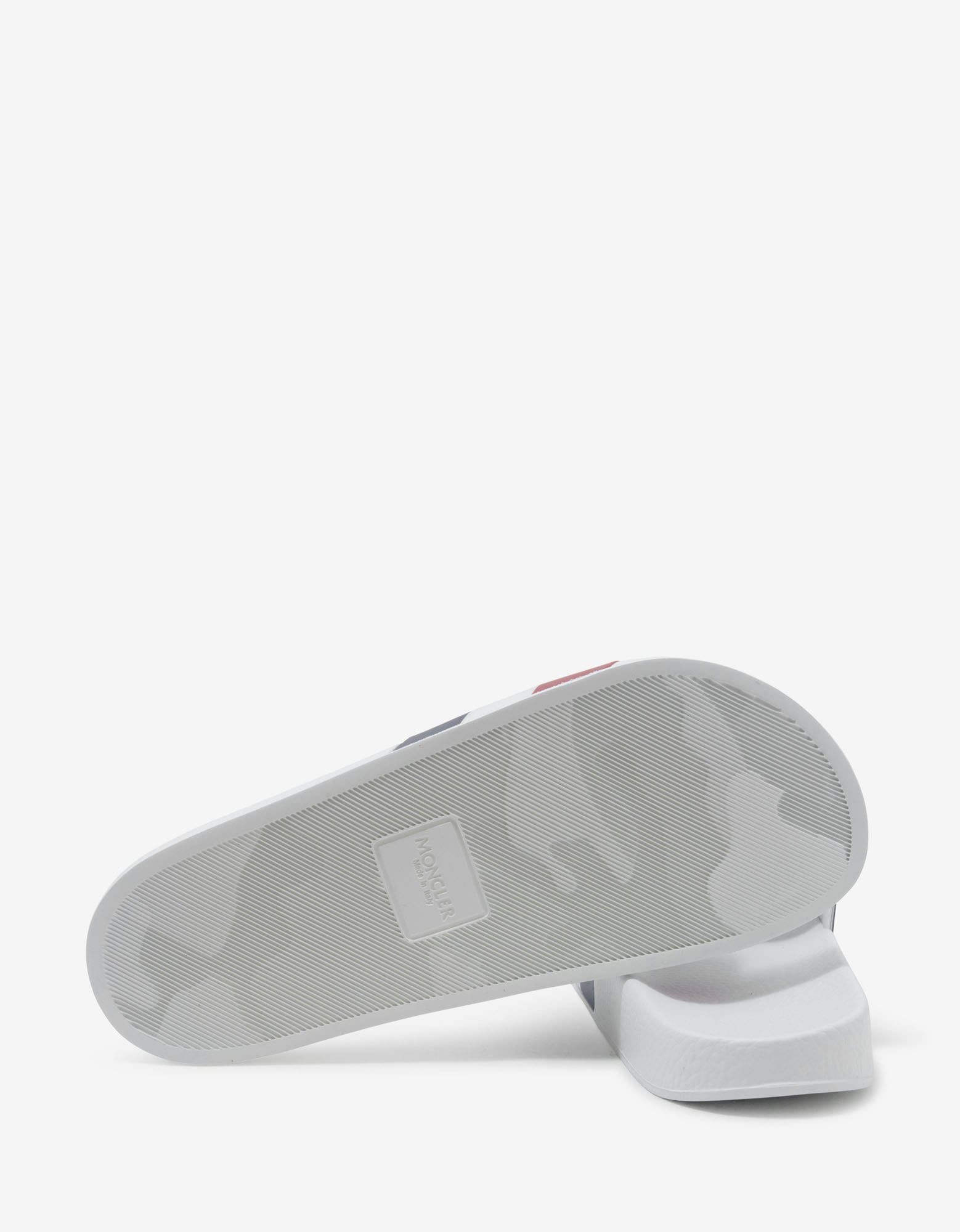 Moncler Basile White Tricolour Logo Slide Sandals - 3