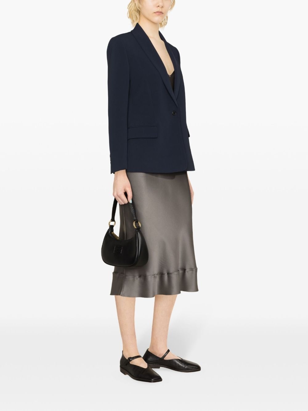 single-breasted shawl-lapels blazer - 3