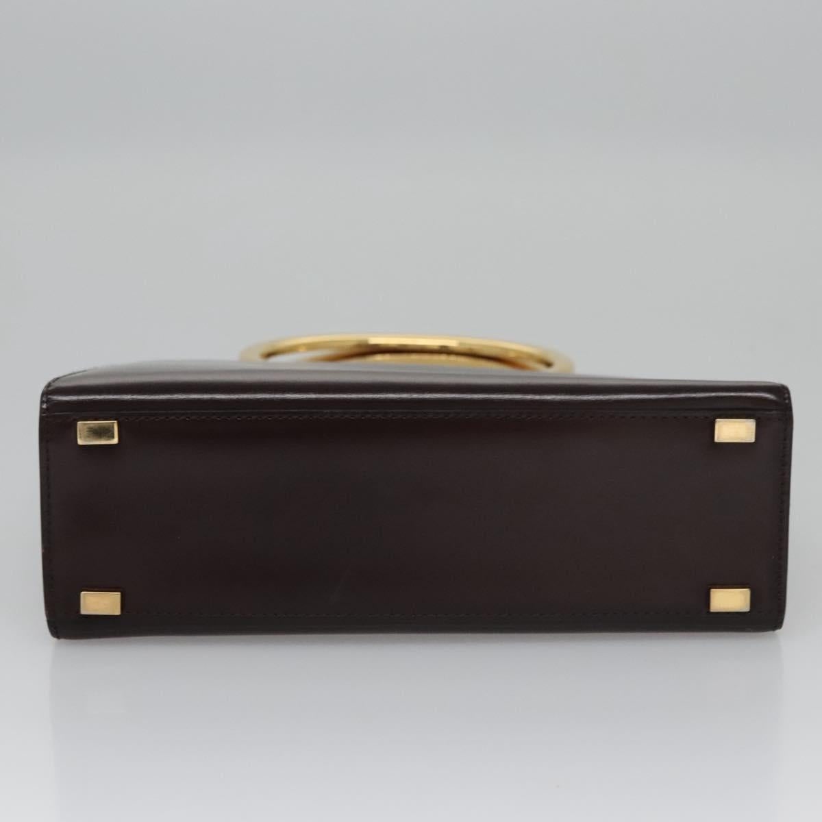 CELINE Hand Bag Leather Brown Gold - 9