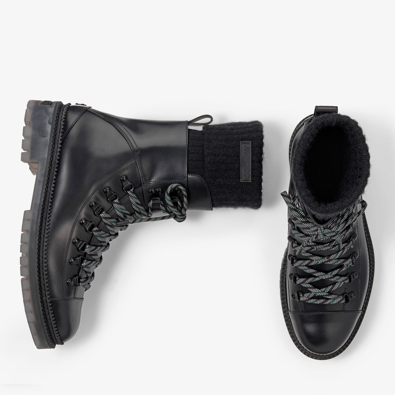 Devin
Black Smooth Leather Boots with Knitted Socks 5