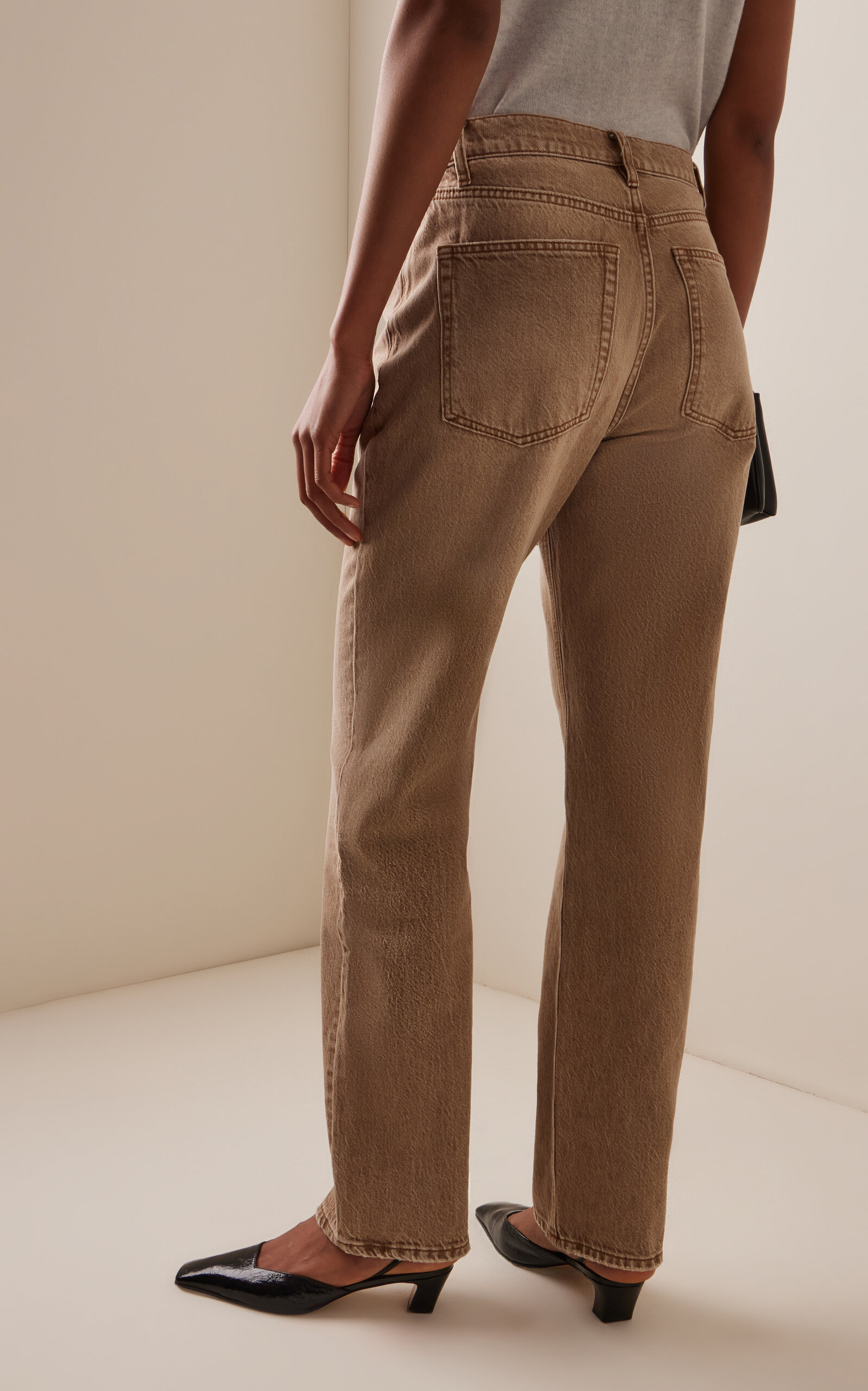 Chicago Cotton Denim Pants brown - 4