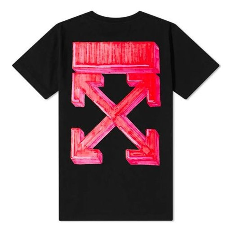 Off-White Off-White Marker Slim Tee 'Black/Red' OMAA027E20JER0051025 outlook