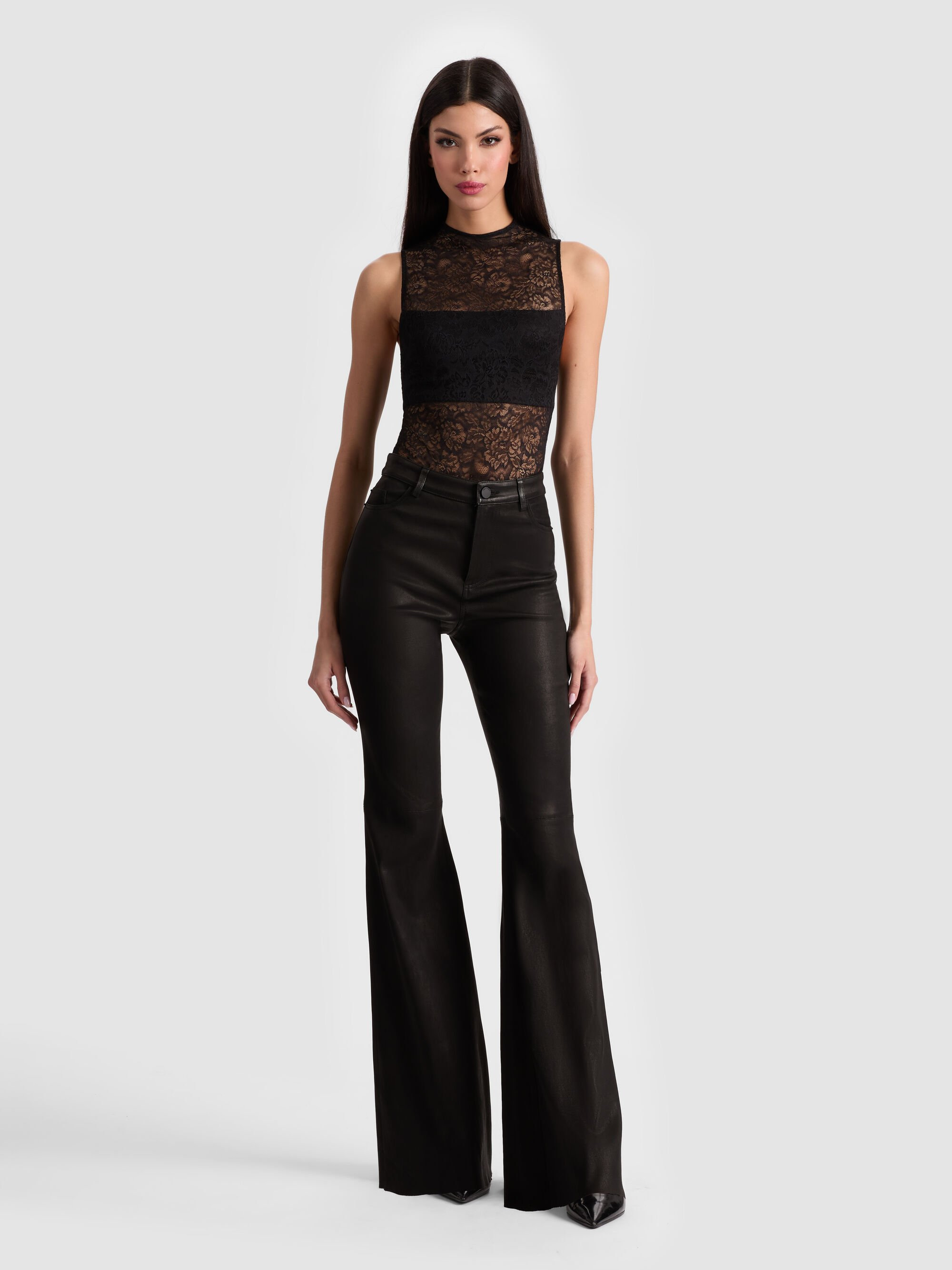 BRENT LEATHER BELL PANT - 2