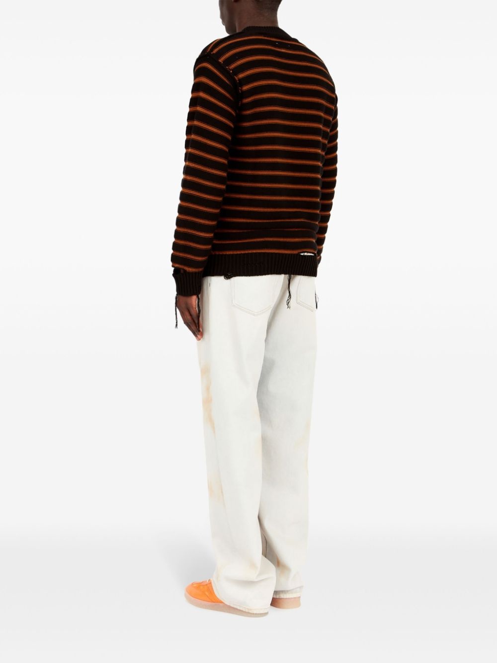 stripe-pattern jumper - 5