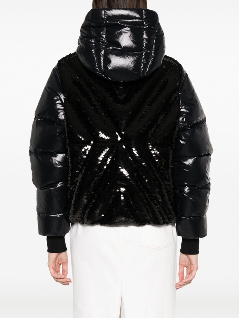 Puff Glossy Sequins hooded jacket 4