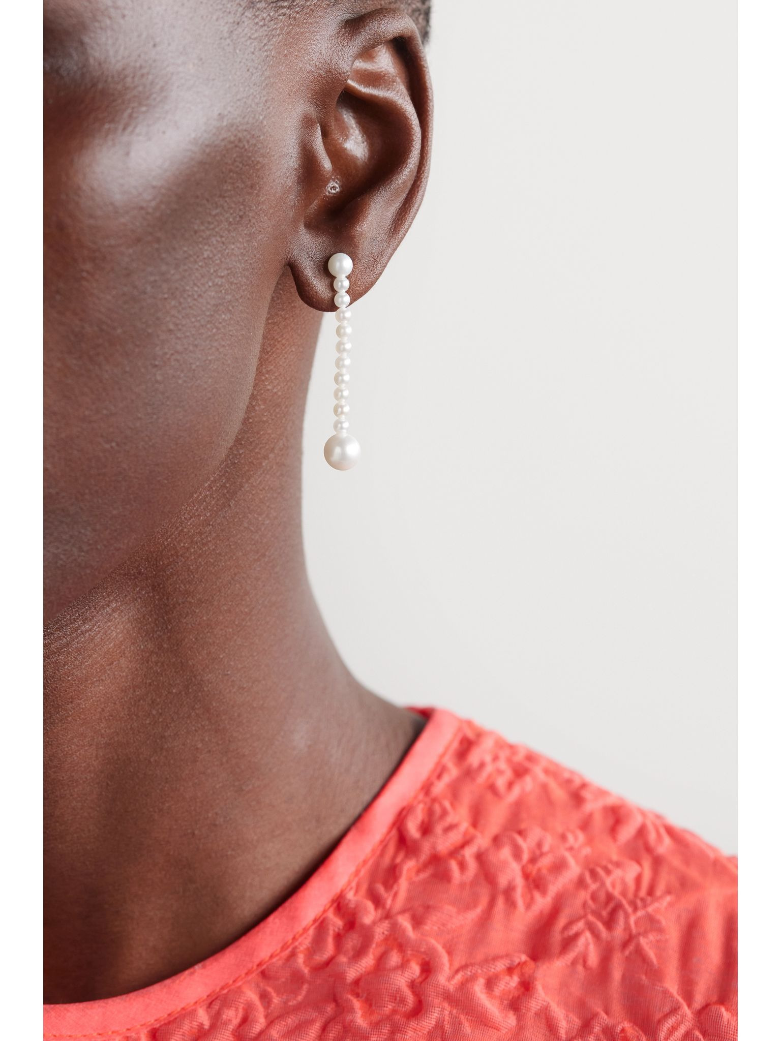 Corinne 14-karat recycled gold pearl earrings Gold - 4