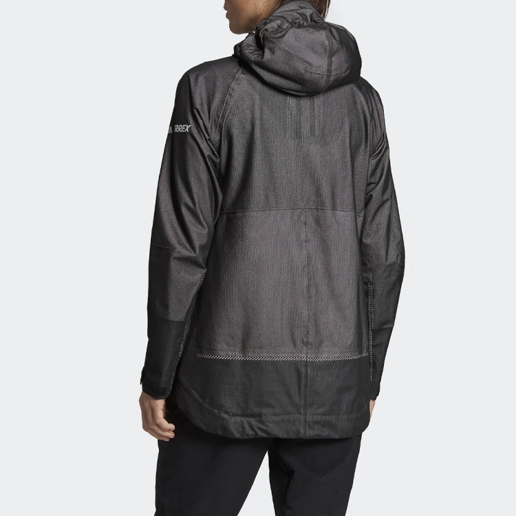 (WMNS) adidas Outdoor Windproof Jacket Black DZ0796 - 5