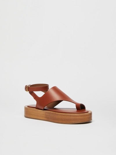 Max Mara DEAUVILLE Leather sandals outlook