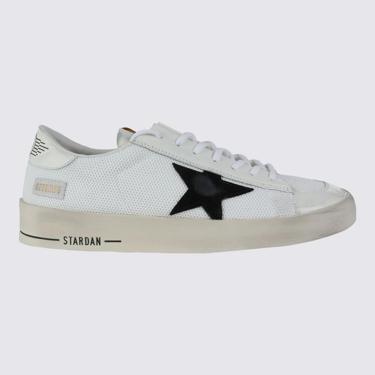 Golden Goose 'Stardan' White Low Top Sneakers With Star Patch In Leather And Fabric Man - 1