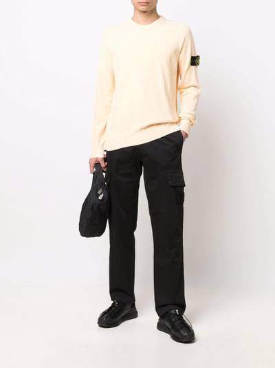 Stone Island logo-patch long sleeved jumper outlook