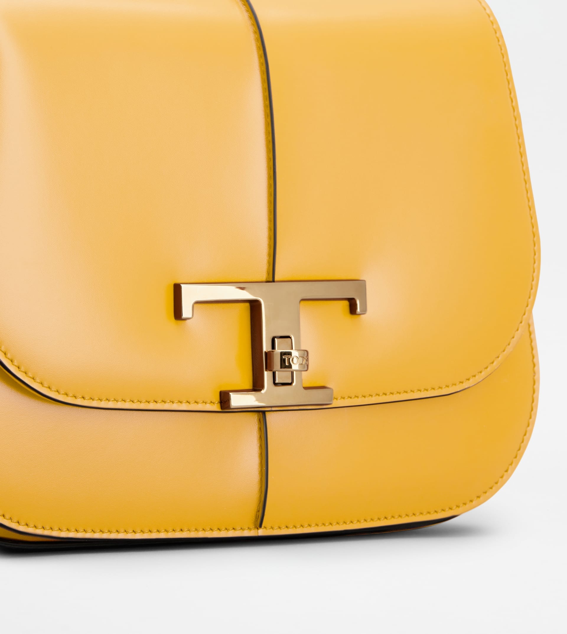 T TIMELESS SHOULDER BAG IN LEATHER MINI - YELLOW - 6