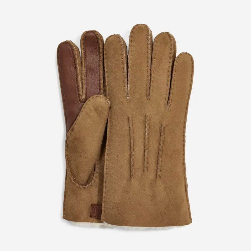 ® Men's Contrast Sheepskin Tech Glove in Brown/ - 1