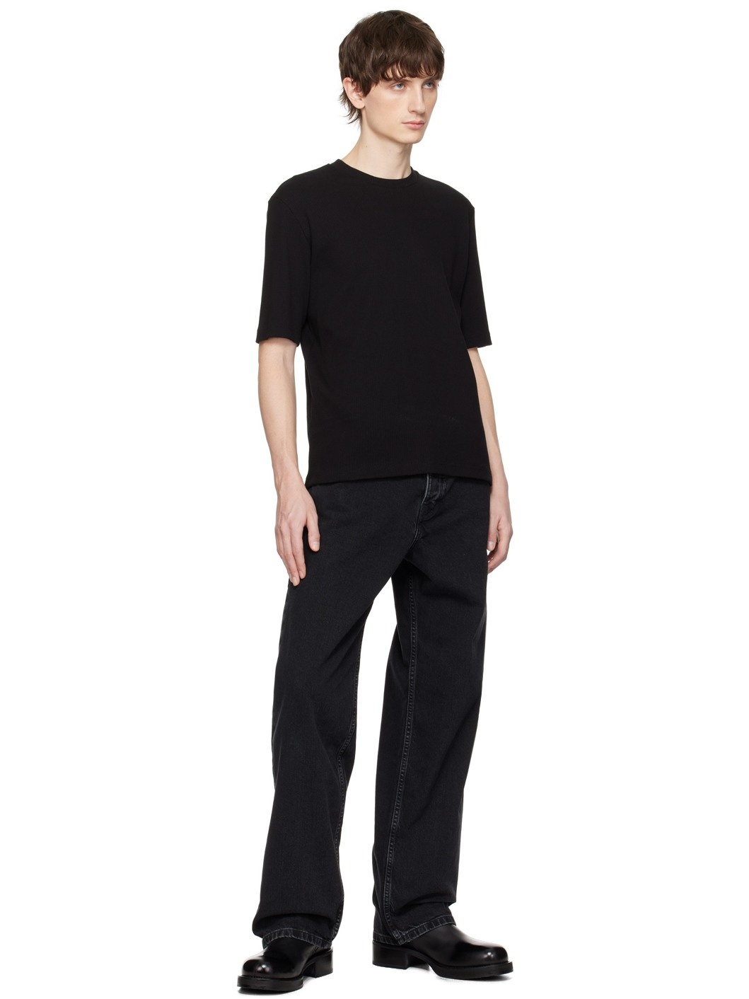 Black Rib T-Shirt - 4