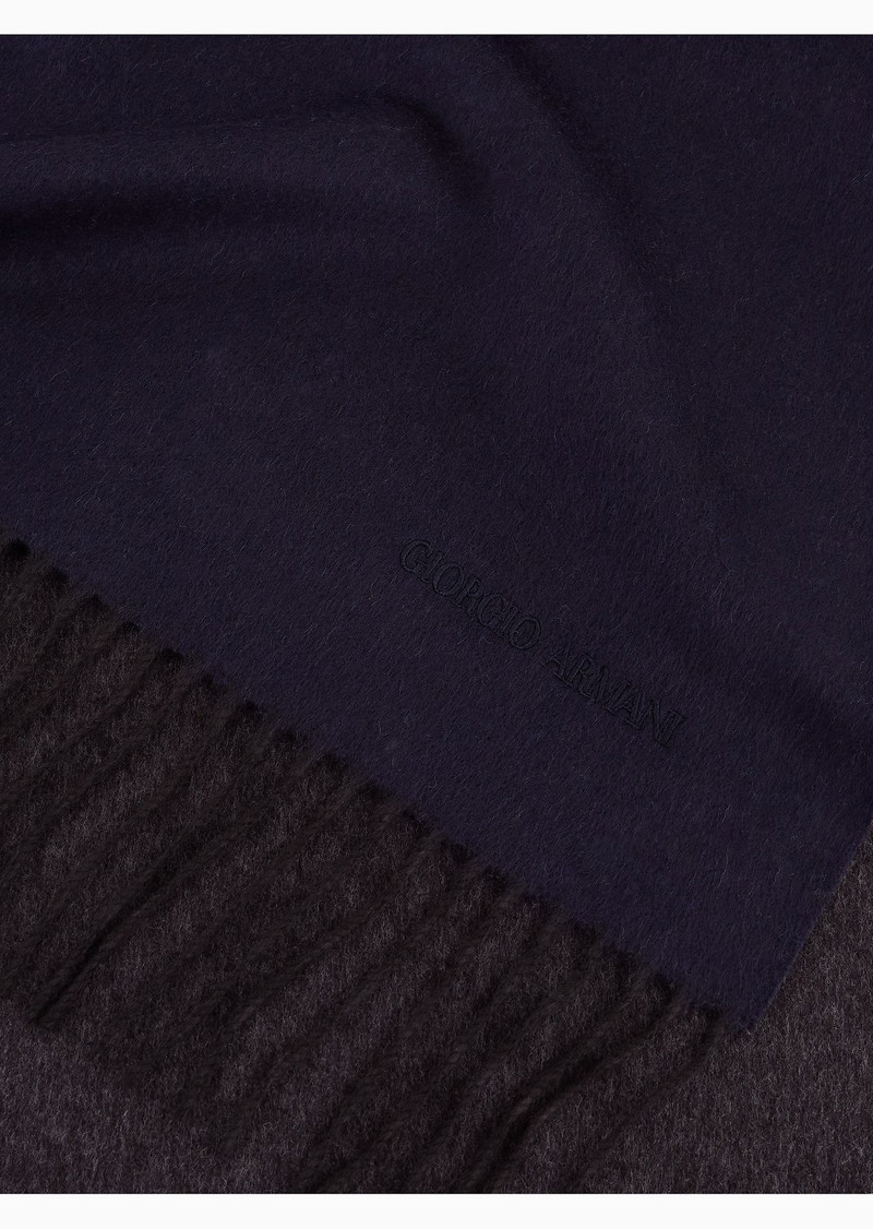 GIORGIO ARMANI Two-tone wool and silk scarf outlook