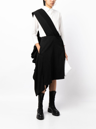 Yohji Yamamoto asymmetric-design cotton dress outlook