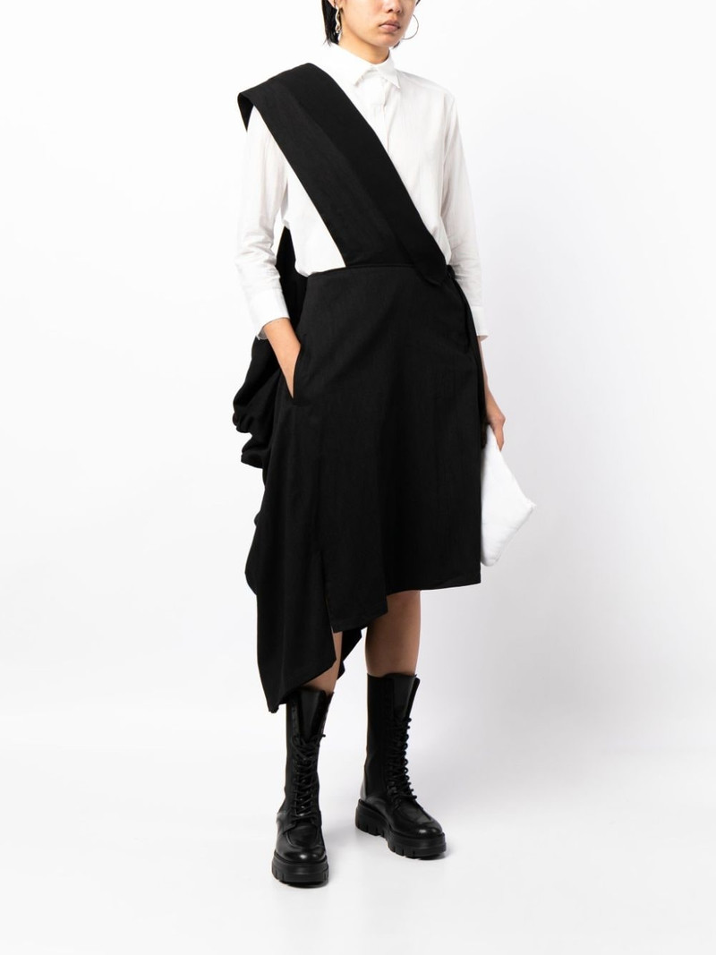 Yohji Yamamoto asymmetric-design cotton dress outlook