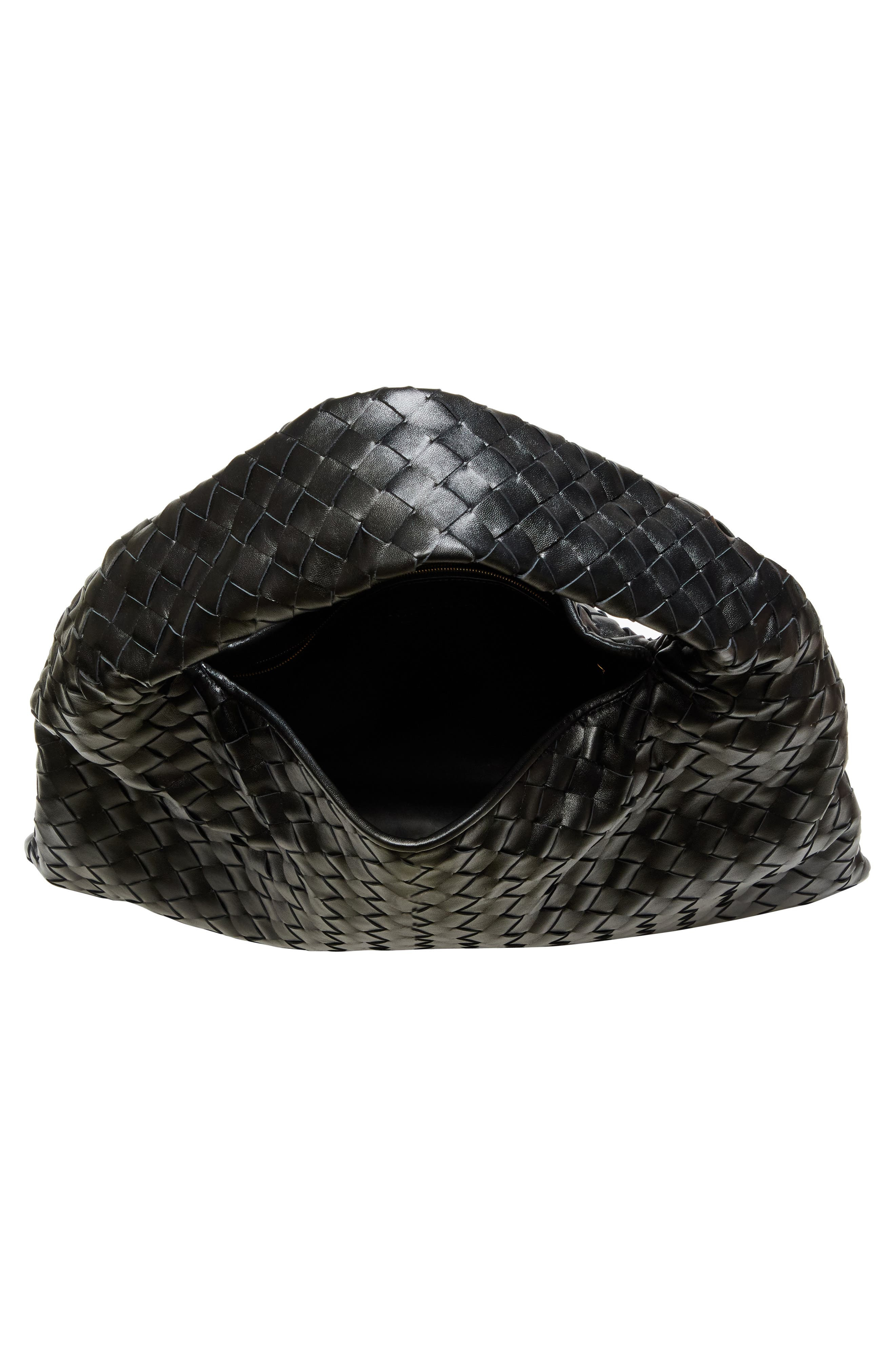 Small Hop Intrecciato Leather Hobo Bag - 5
