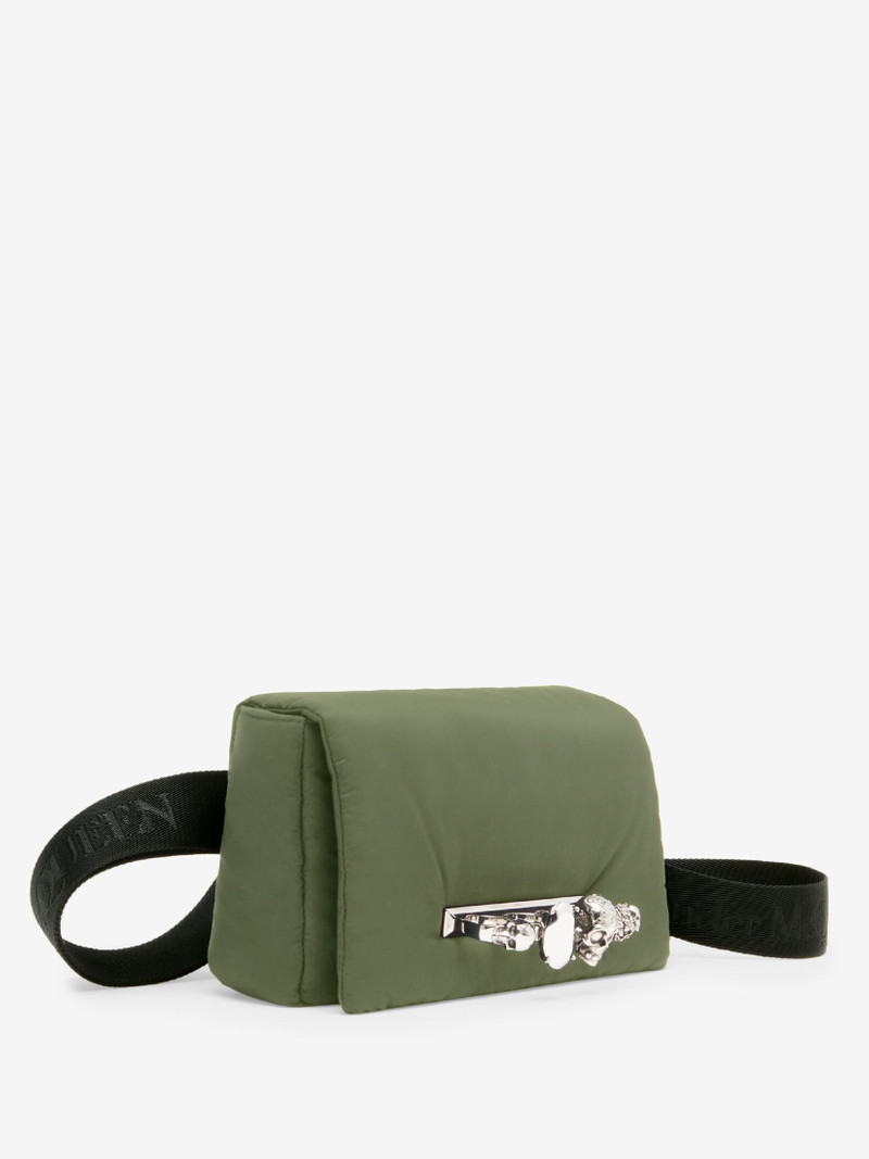 Alexander McQueen Men's The Puffy Knuckle Bum Bag in Khaki/black outlook