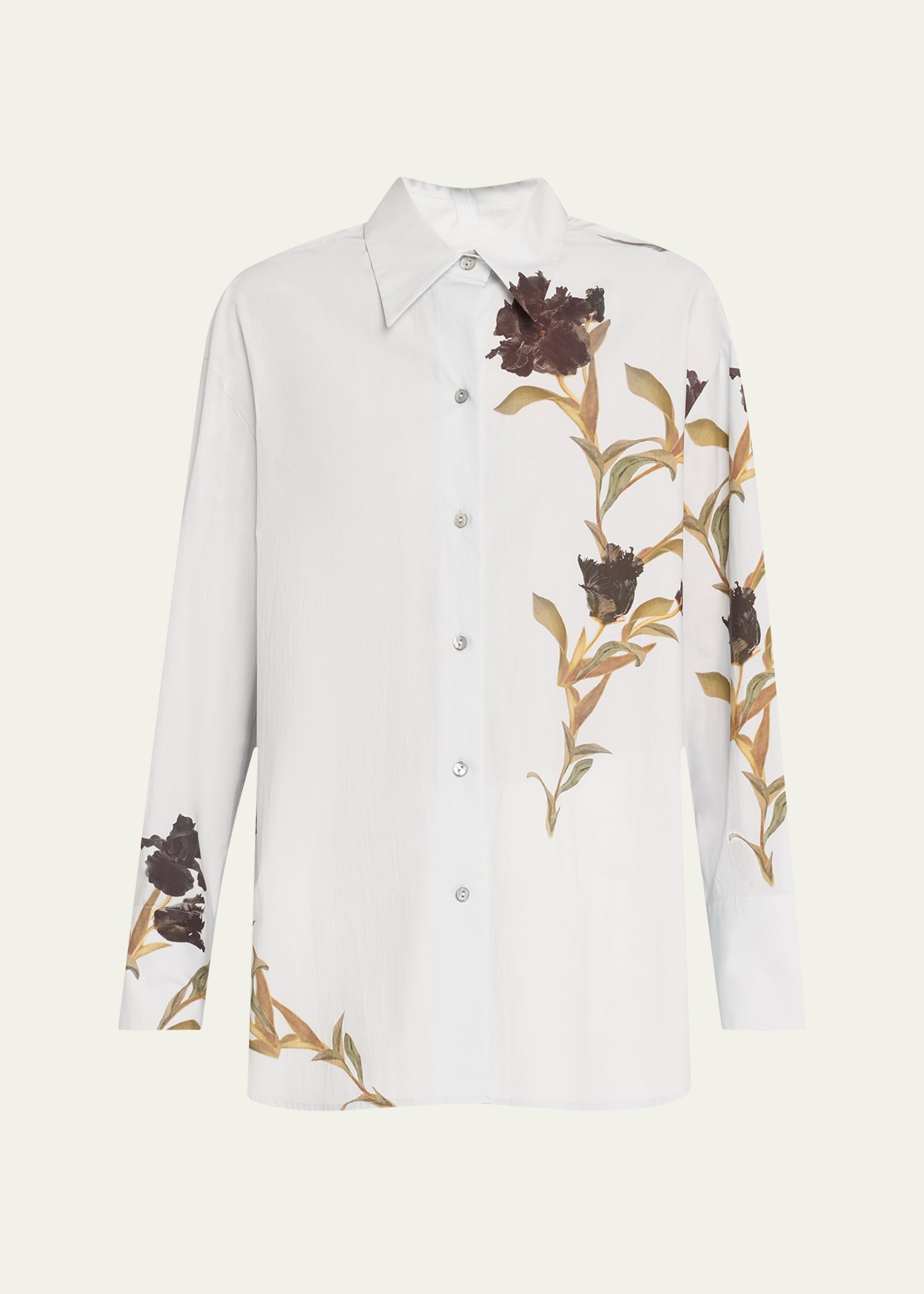 Long-Sleeve Iris Button-Front Shirt - 1