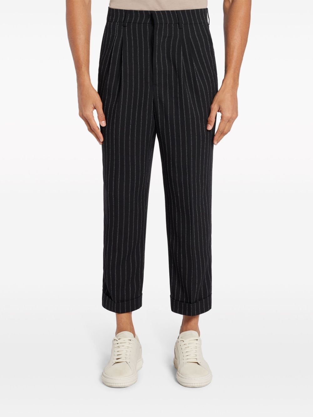 tapered-leg tailored trousers - 2