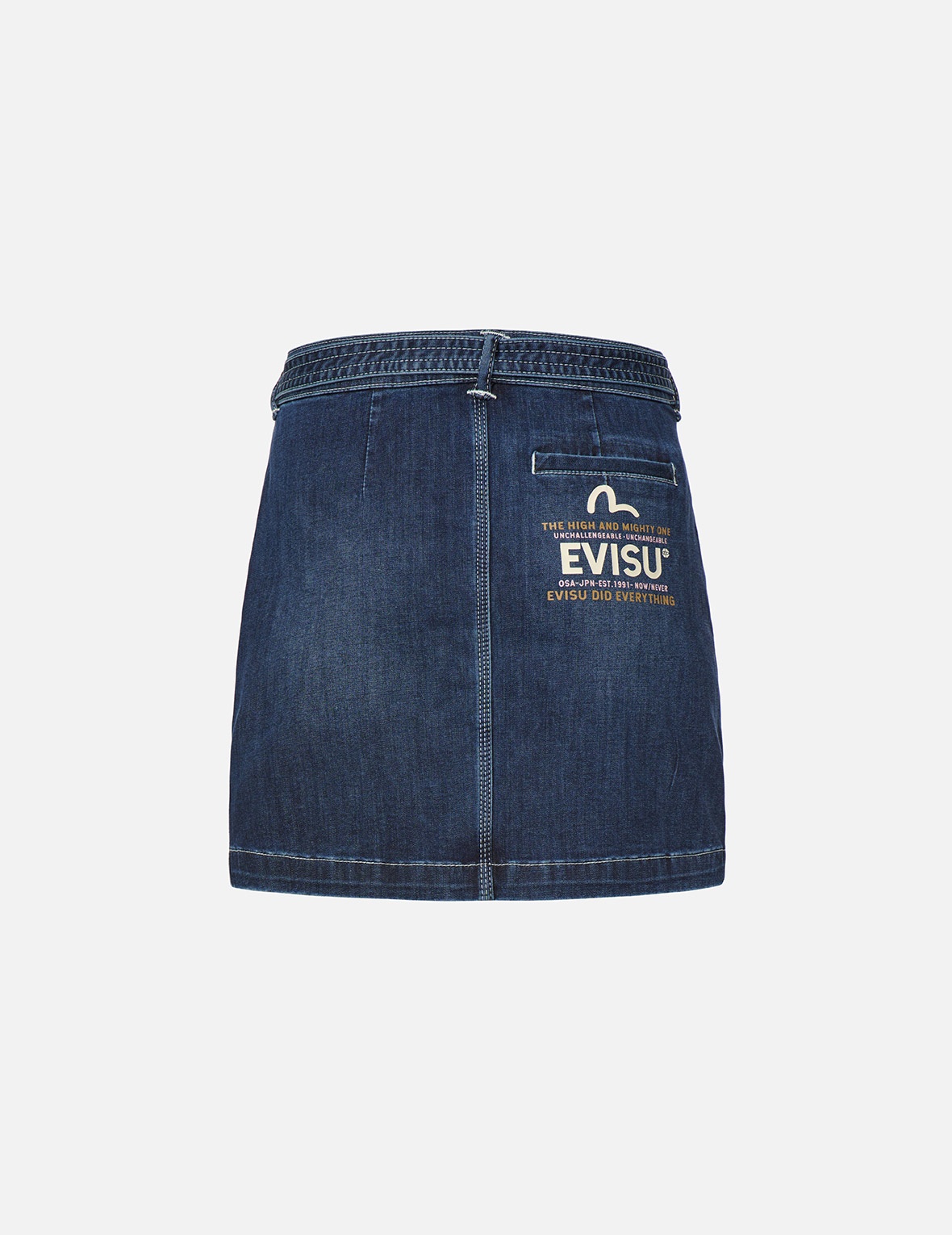 LOGO DENIM SKIRT WITH CARGO POCKET - 2