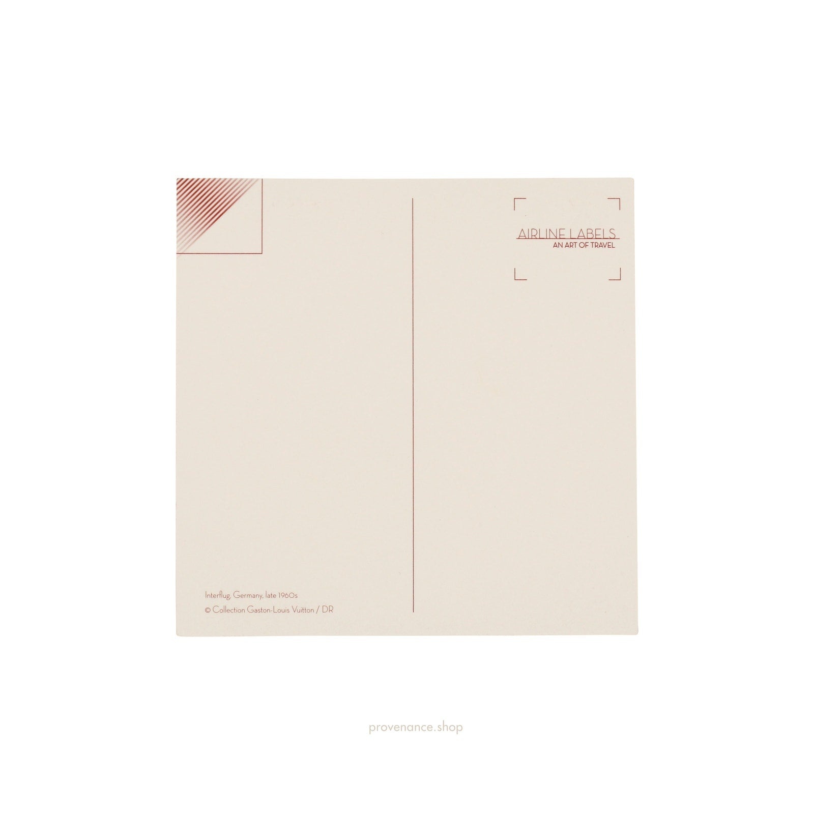 Louis Vuitton Louis Vuitton Airline Label Postcard Sticker- INTERFLUG ...