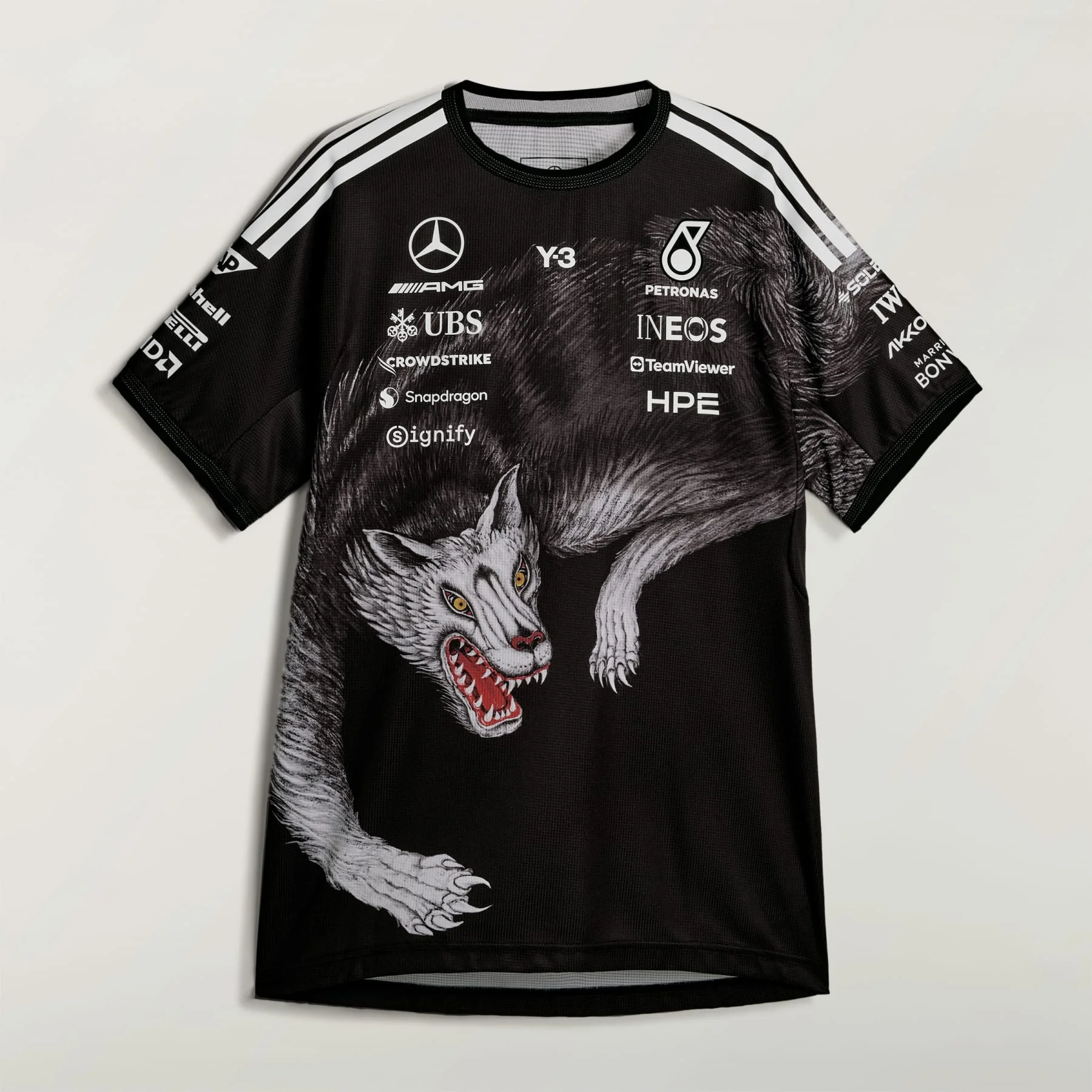 Y-3 MERCEDES - AMG PETRONAS FORMULA 1 TEAM DRIVER SHORT SLEEVE JERSEY - 1