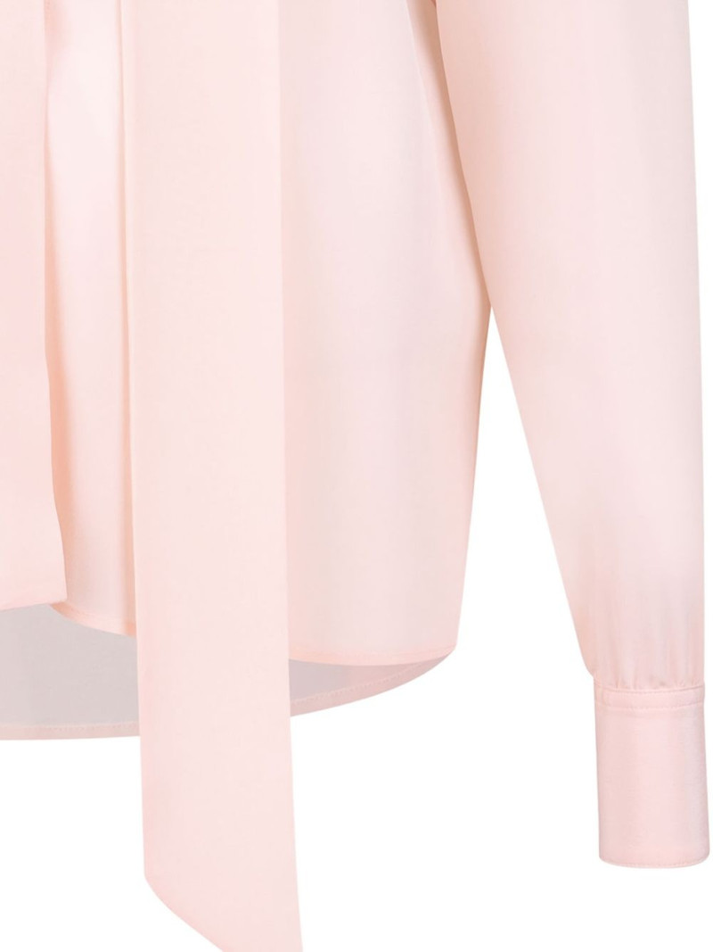 neck-tie silk blouse 4