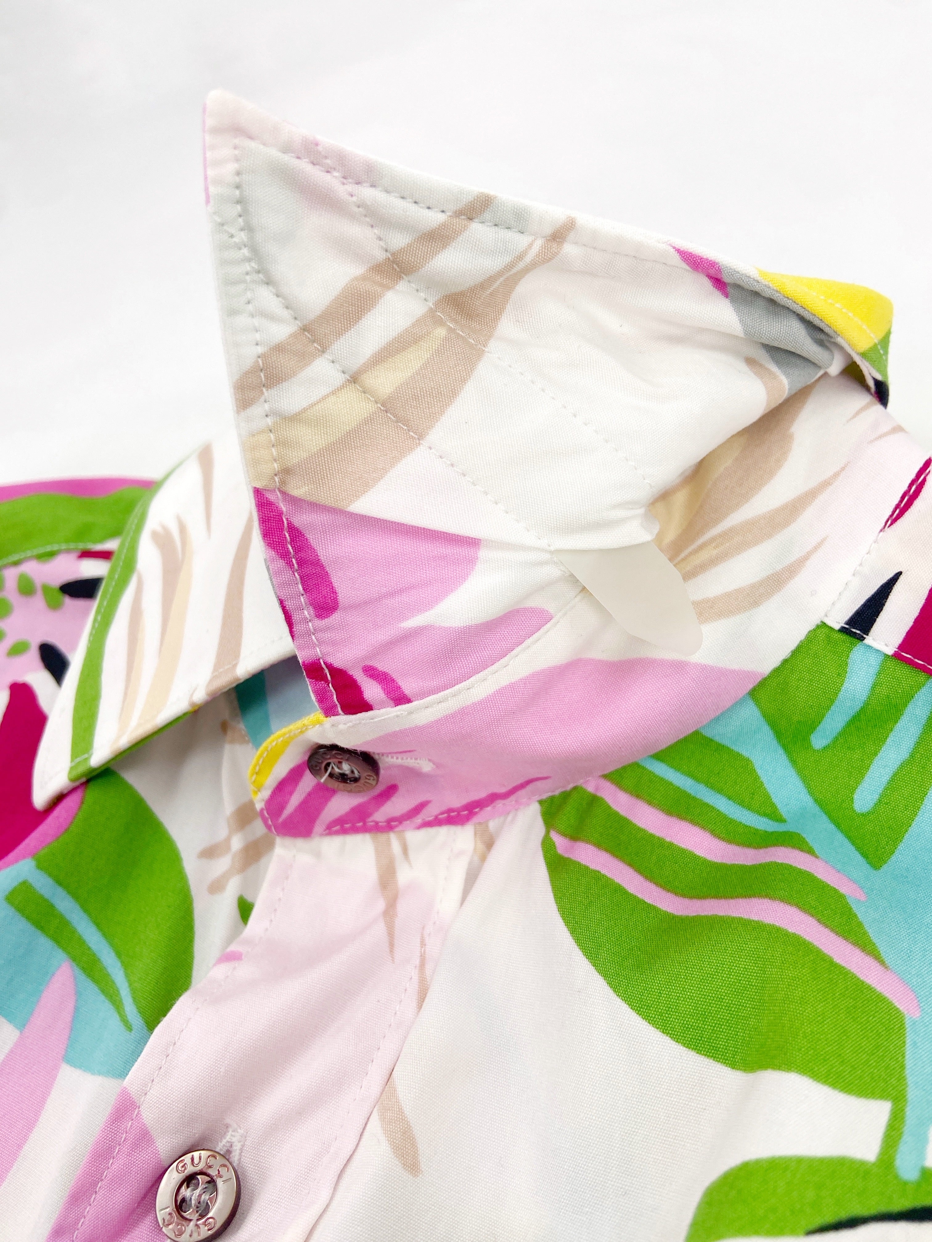 Gucci Spring 1999 Tom Ford White Floral Shirt S - 10