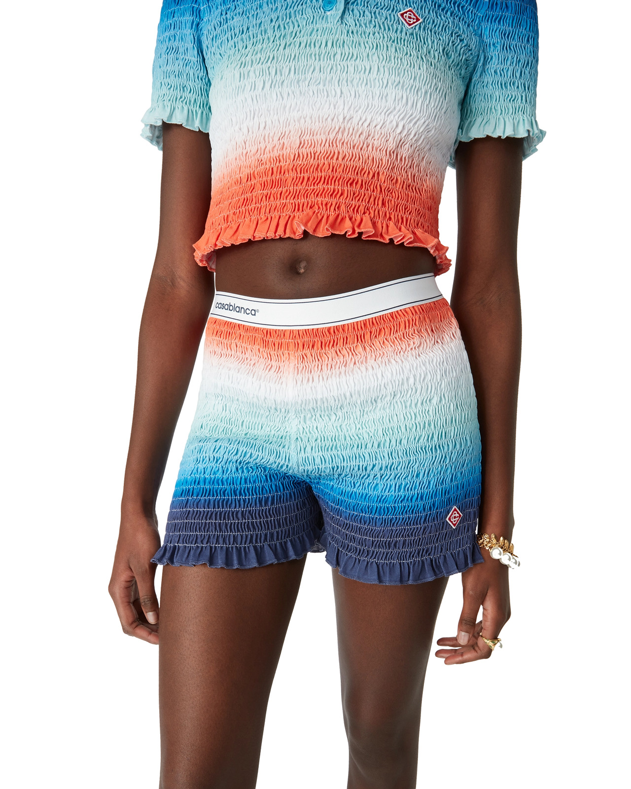 Gradient Shirred Shorts | Casablanca Paris - 5