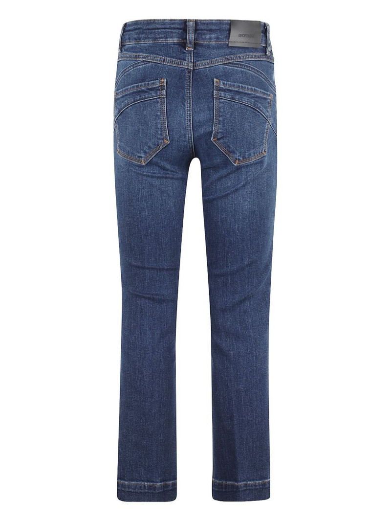 Sportmax logo-patch straight-leg jeans outlook