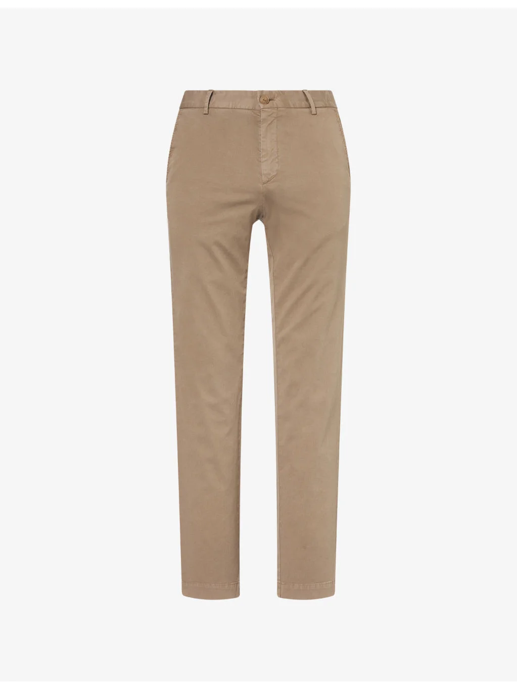 Slim-Fit Flat-Front Stretch-Cotton Chino Trousers - 1