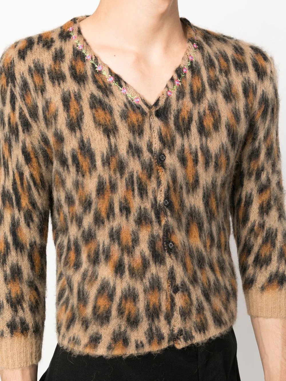 leopard-print knitted jumper - 6