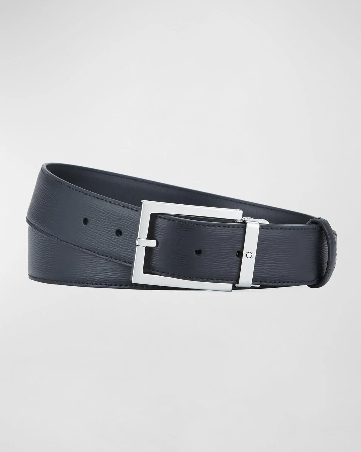 Men's Rectangle-Buckle Leather Belt - 1