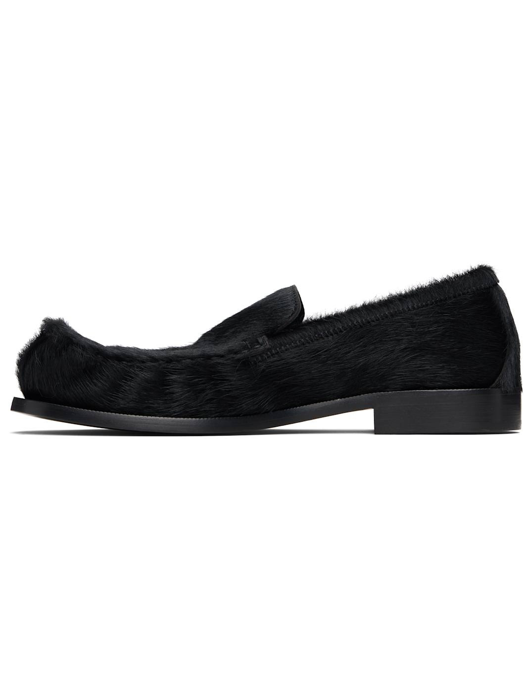 Black Ponyhair Loafers - 3