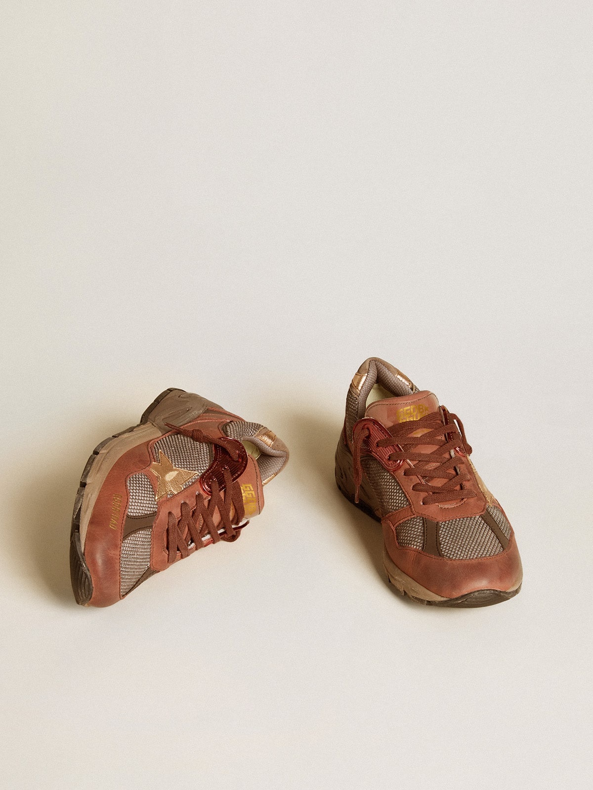 Women's Dad-Star in nubuck with gold leather star and suede heel tab - 2
