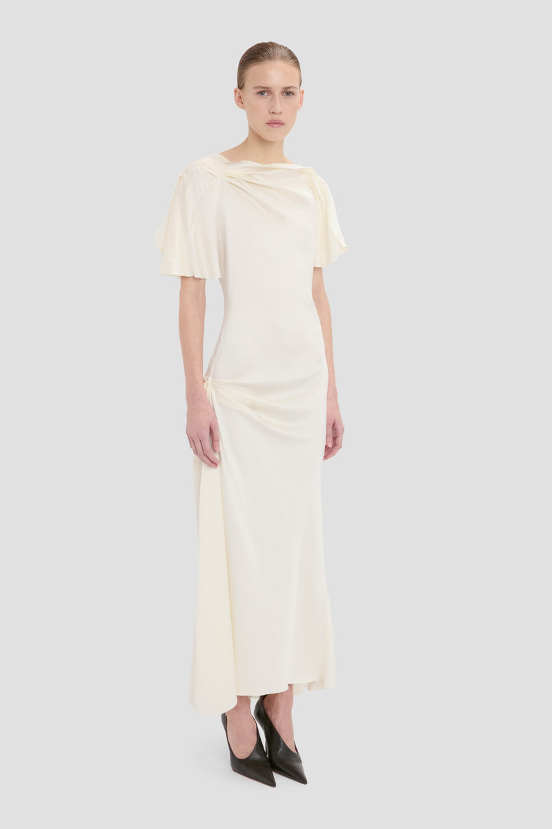 Cap Sleeve Dress In Ivory 3